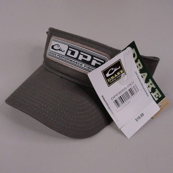 Drake Waterfowl Systems Other - Drake DPF Fishing Logo Visor Olive Cotton Twill Low Profile Hat Cap NWT Outdoors